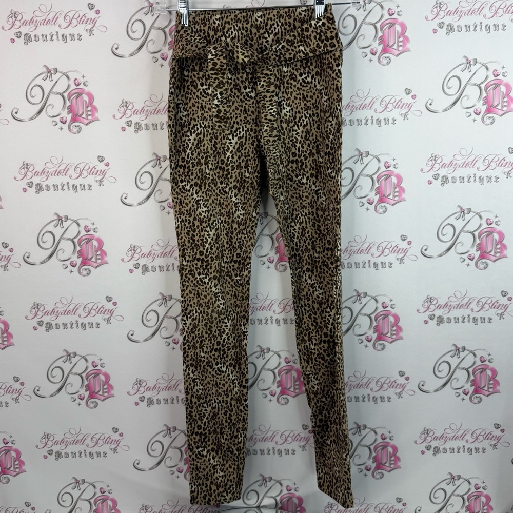 Seduction pants tie up ribbon waist, cheetah Print Leopard Print Women